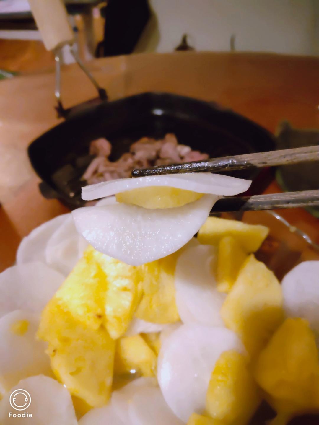 没想到萝卜和菠萝还能一起腌菜