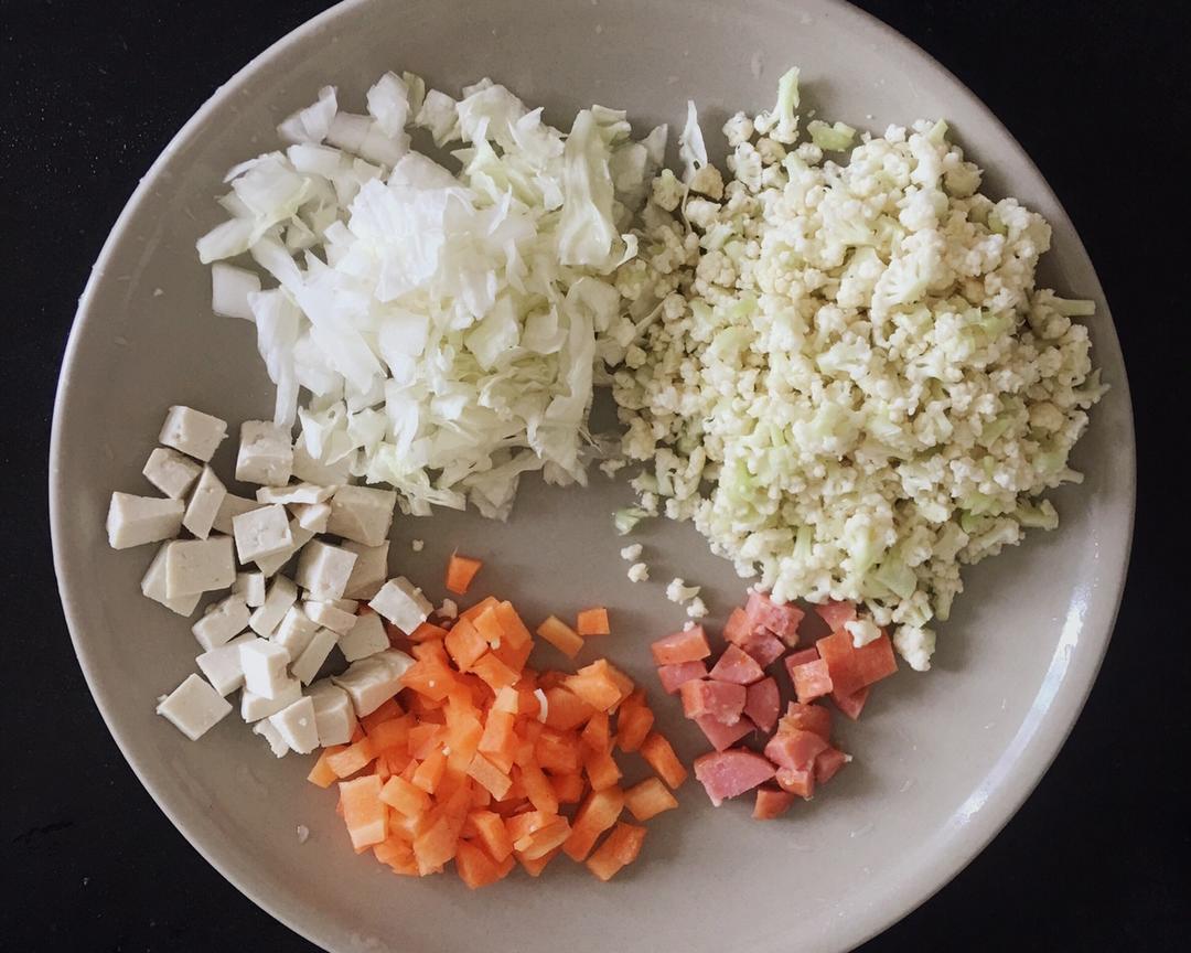 步骤图 花椰菜炒饭的做法 花椰菜炒饭的做法步骤 减肥 下厨房