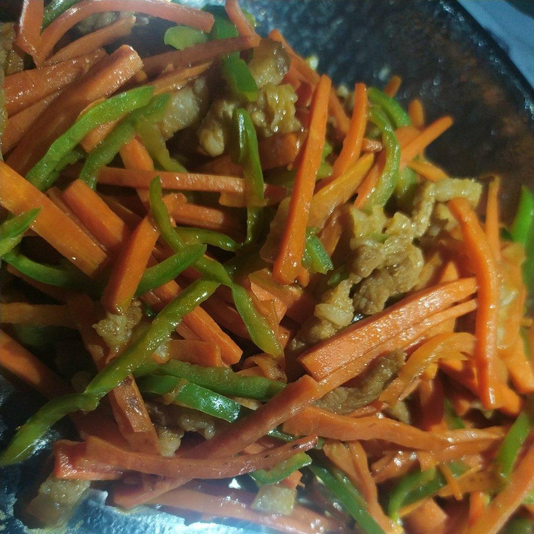 青椒胡萝卜肉丝