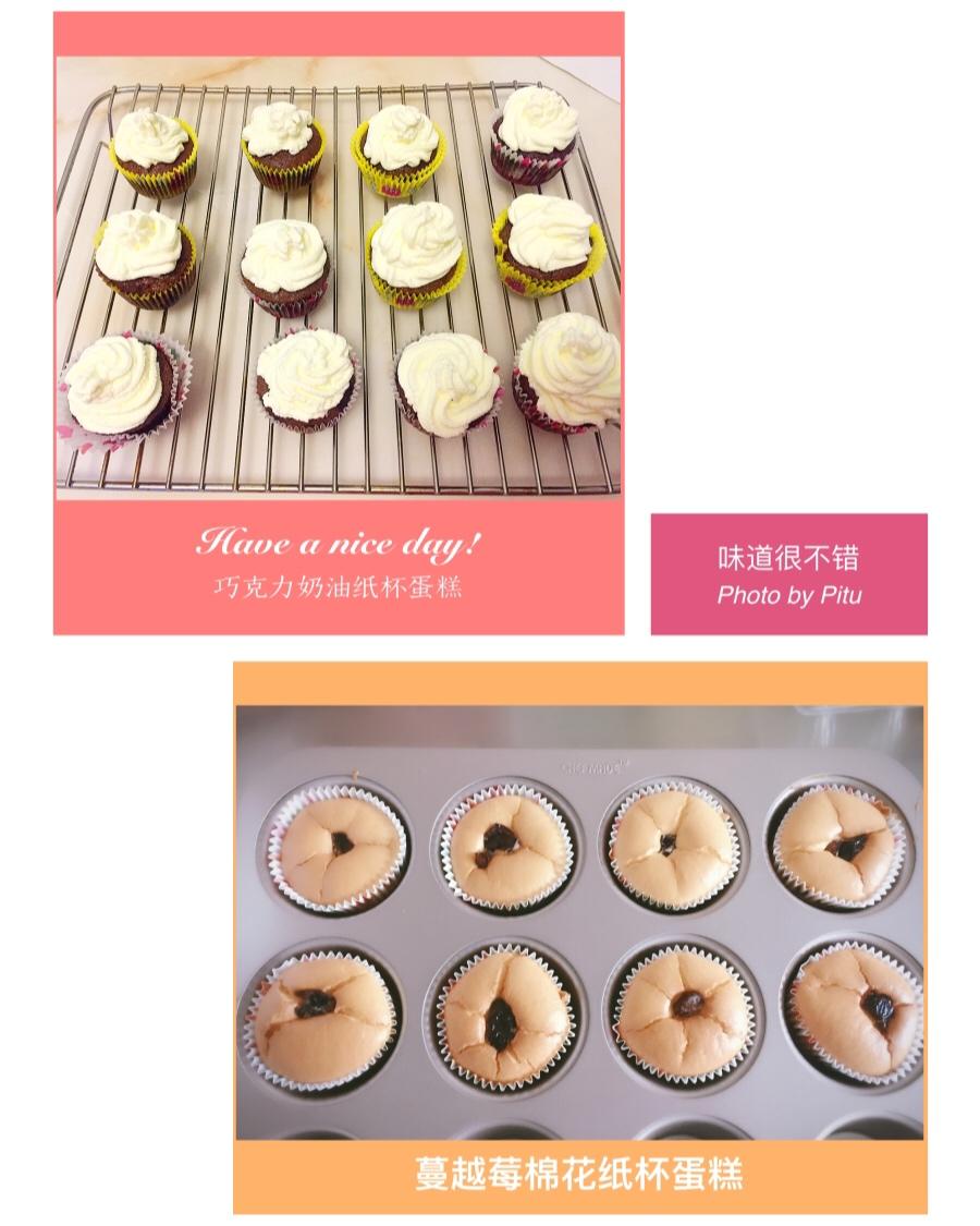 蔓越莓棉花纸杯蛋糕