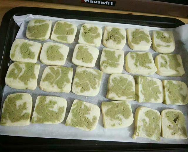 抹茶味大理石纹曲奇的做法