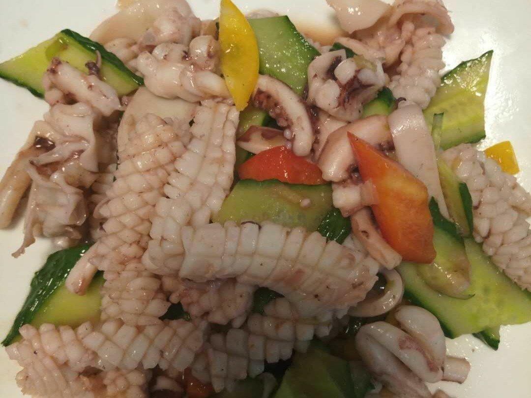 黄瓜炒鱿鱼