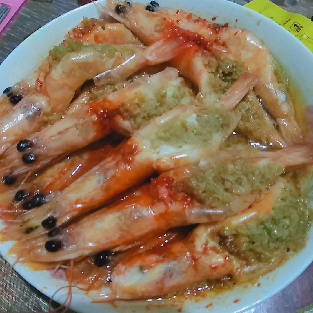 蒜蓉蒸虾