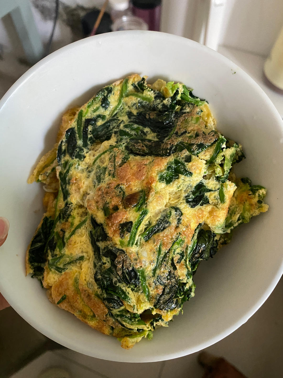 【减脂期】无油菠菜鸡蛋饼