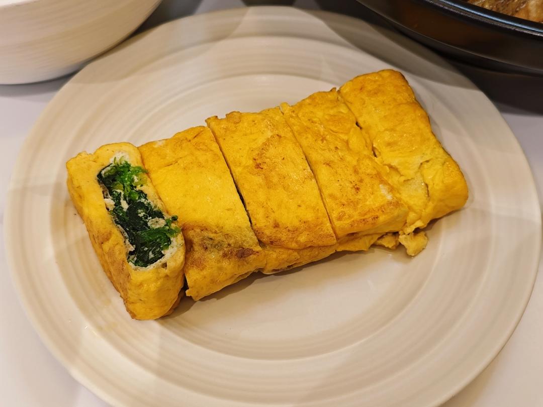 双色玉子烧（菠菜鸡蛋卷）