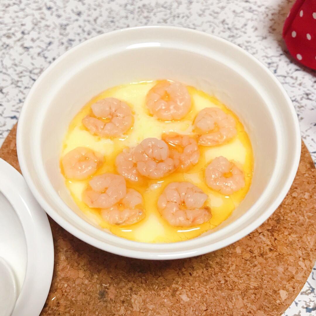 滑嫩的虾仁蛋羹