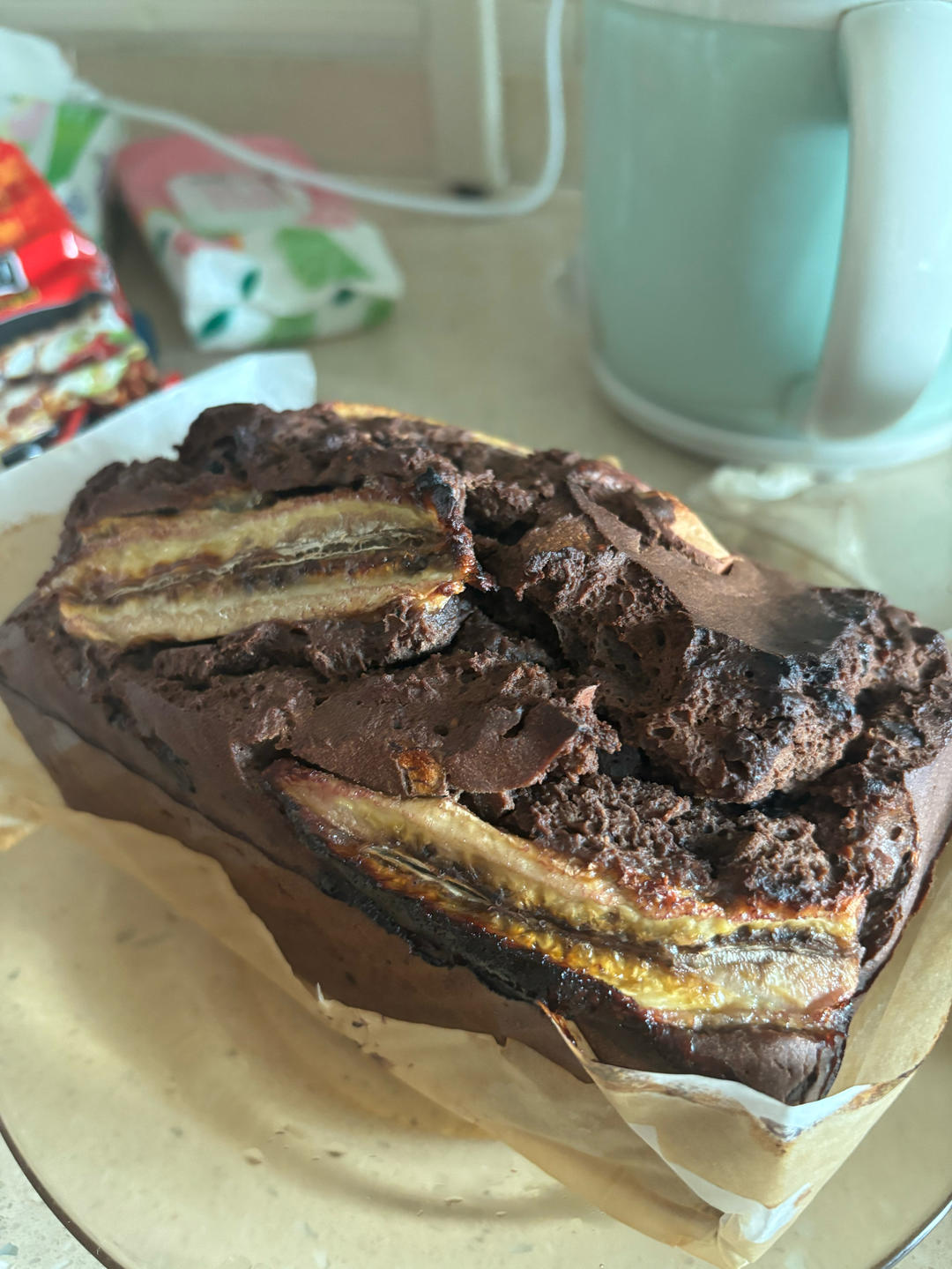 巧克力香蕉蛋糕（超简单超快手）