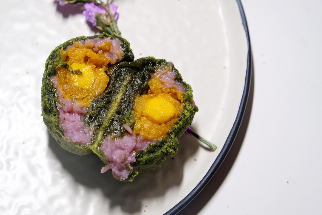 烤青团麻薯