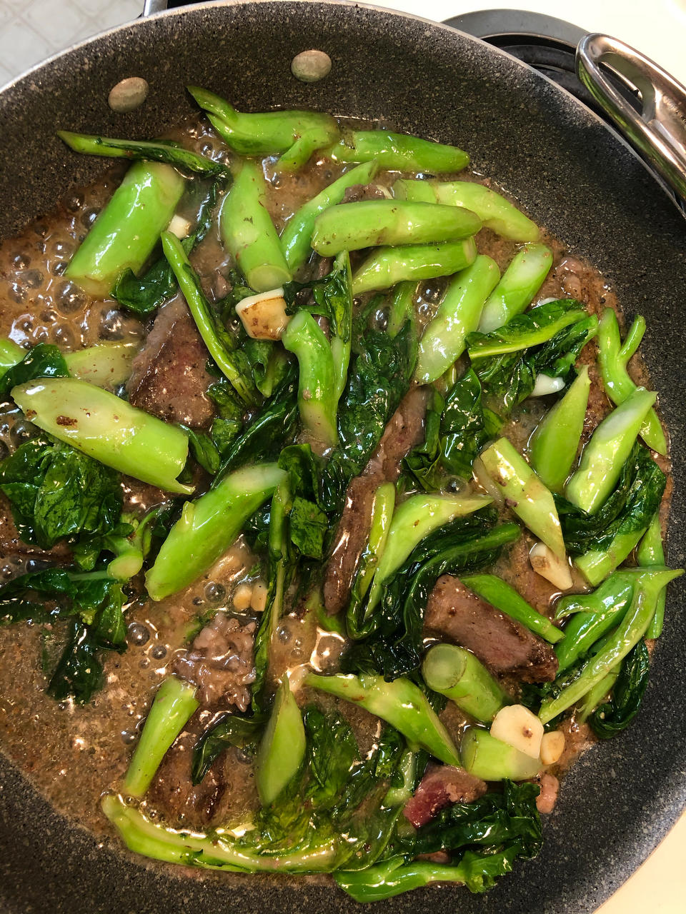 沙茶牛肉炒芥兰