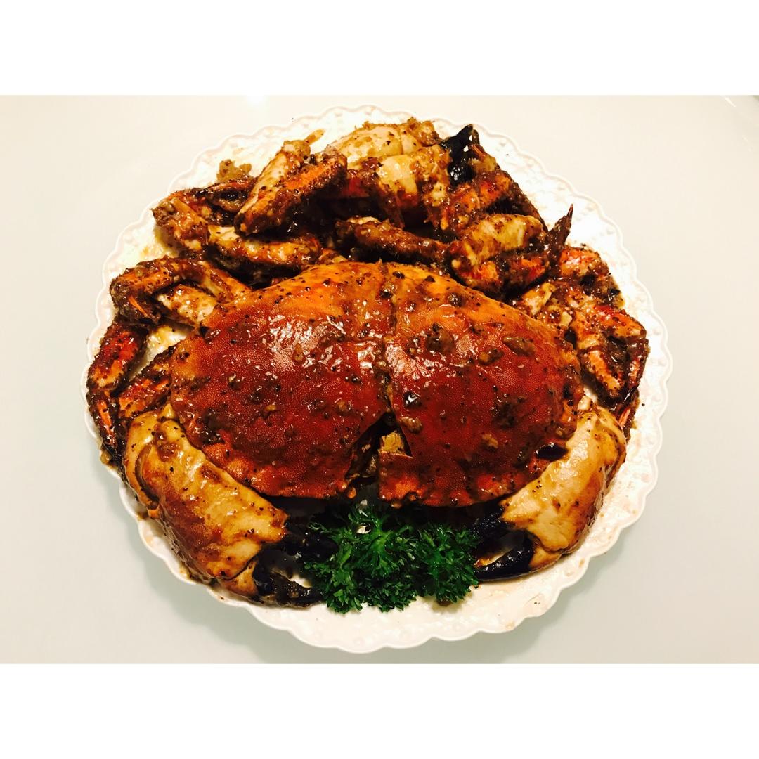 mrdizzy做的新加坡风味黑胡椒炒蟹