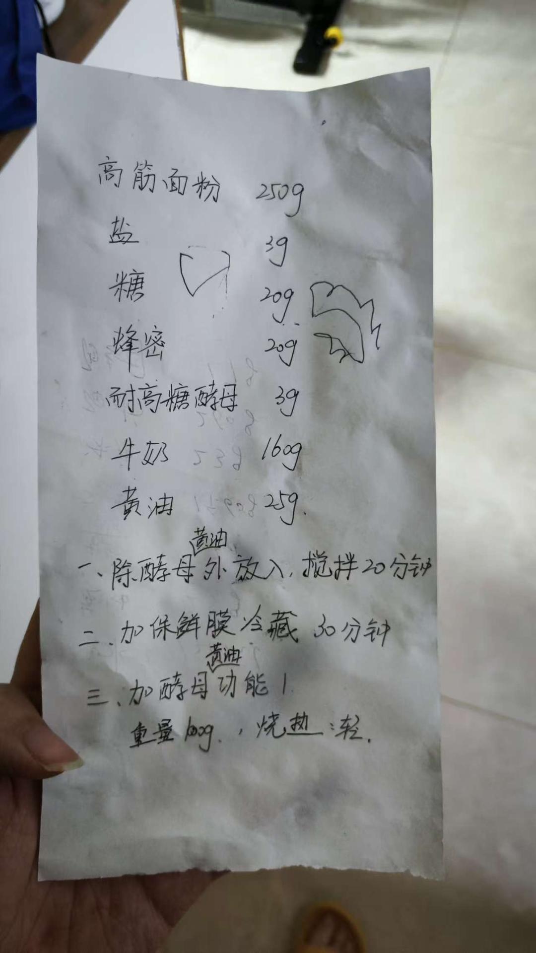 吐司（甜面包）基础面团 面包机版