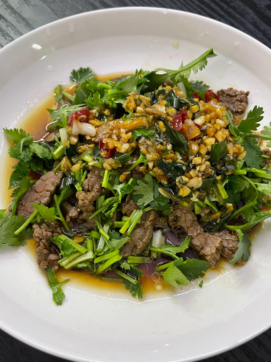 不用爆炒的香菜拌牛肉