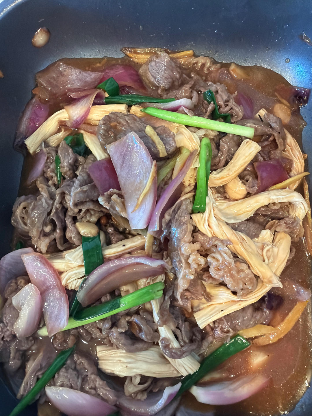 强强联手的腐竹焖牛肉