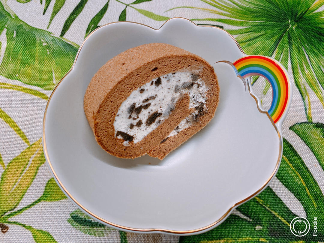 奥利奥咸奶油可可蛋糕卷
