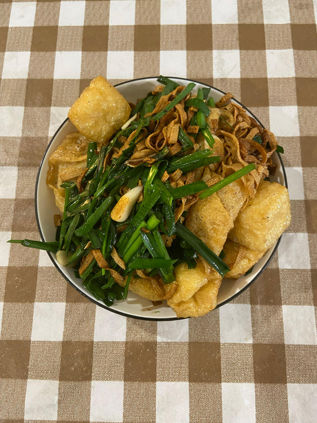 低脂韭菜炒千张丝百叶丝(干豆腐丝)
