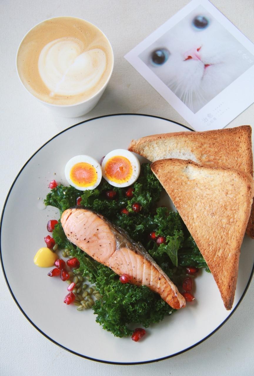 空气炸锅～照烧酱烤三文鱼杂蔬