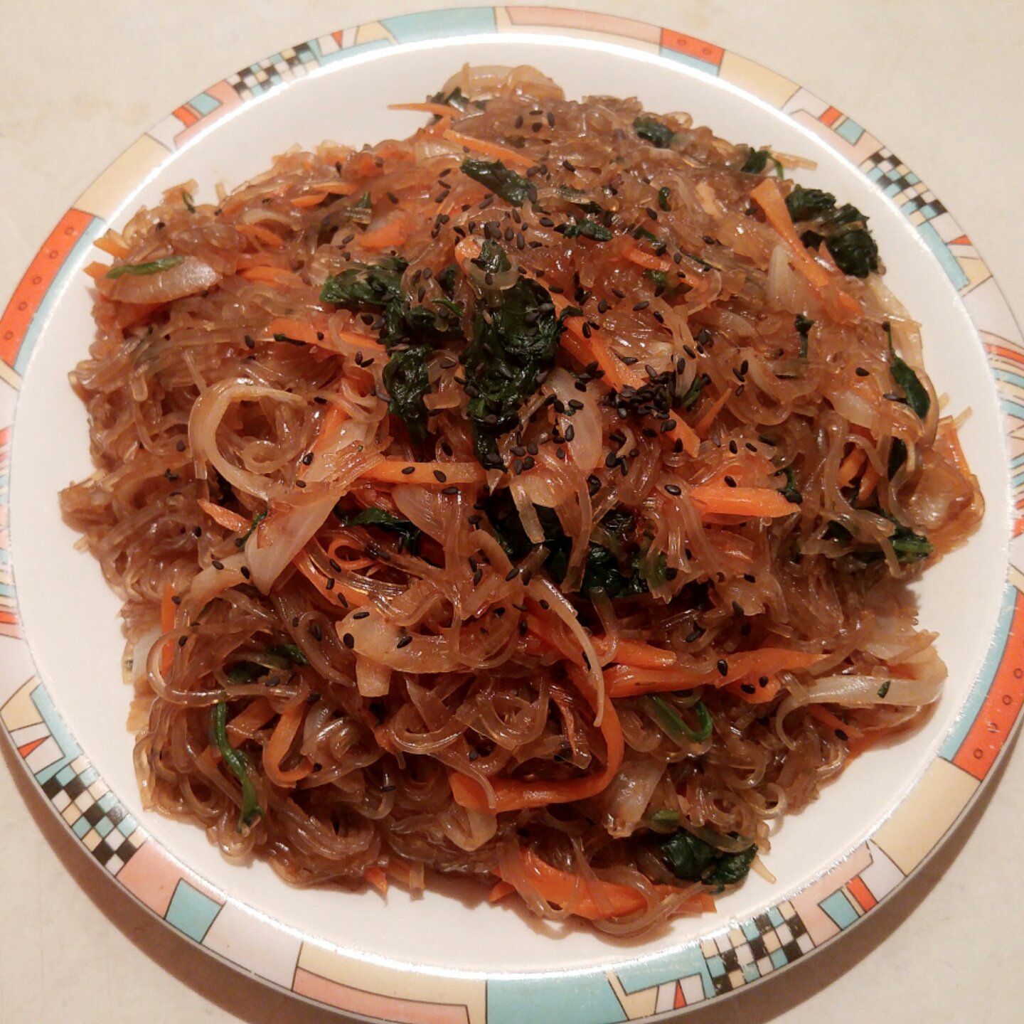 韩式粉丝炒杂菜 Korean Style Glass Noodles with Vegetables