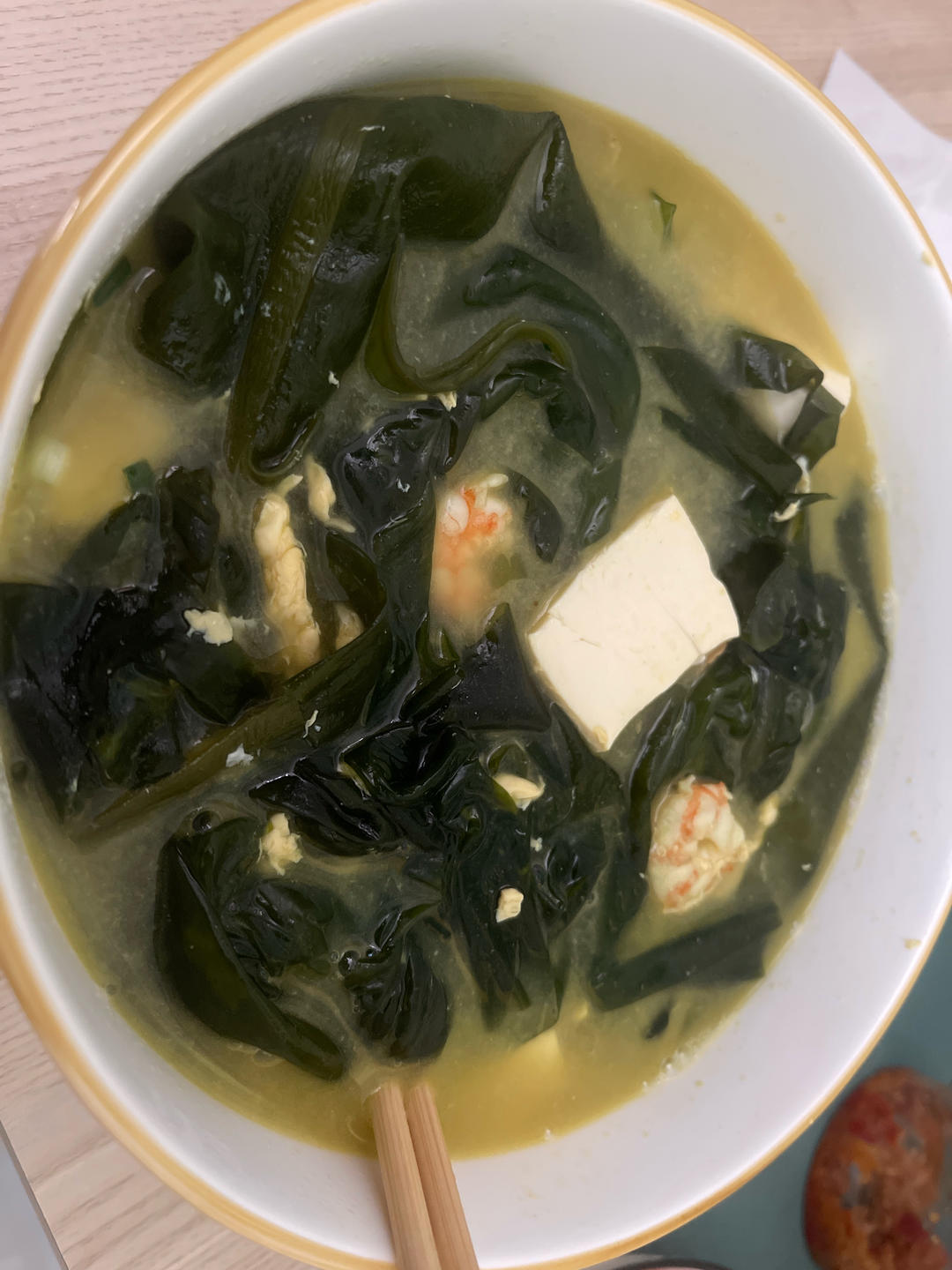孩子增高汤 | 虾仁豆腐裙带菜汤