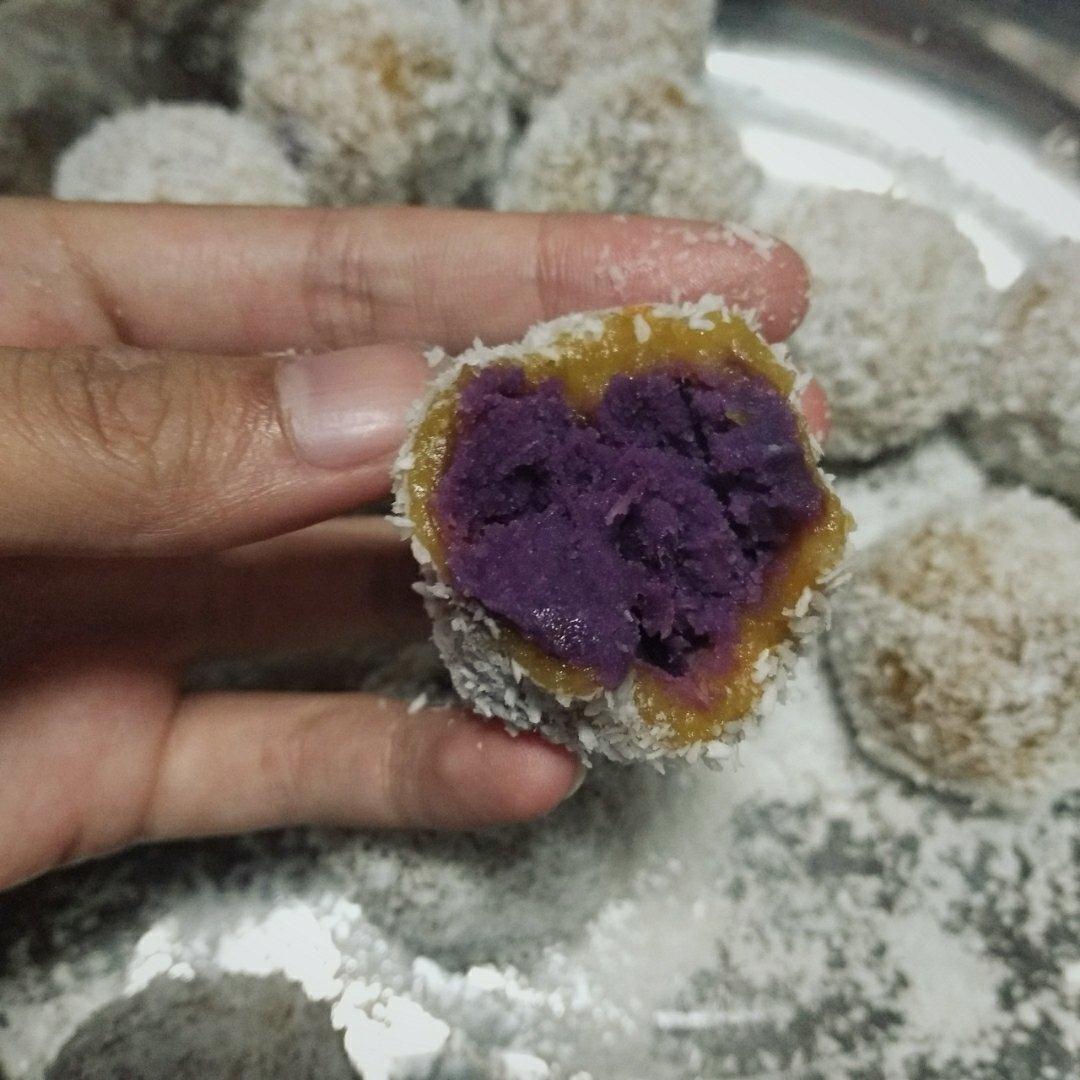 椰香南瓜紫薯糯米糍