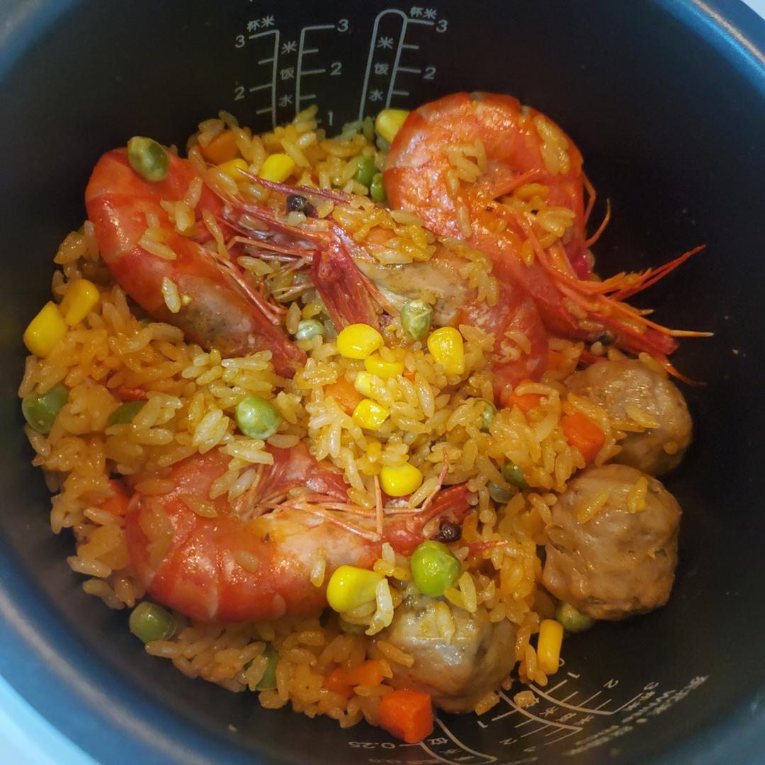 【北鼎珐琅铸铁锅食谱】海鲜冬阴功西班牙烩饭