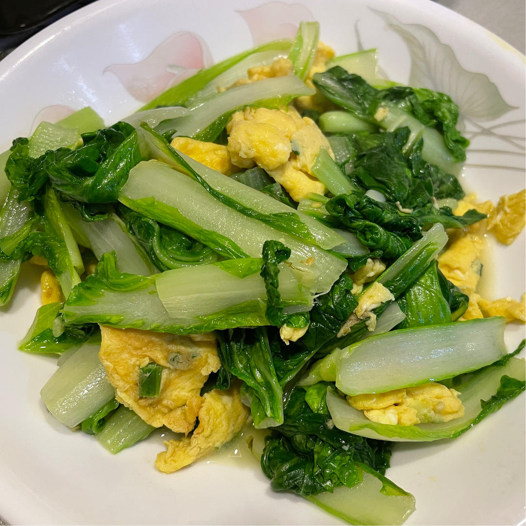 家常杭白菜炒蛋（咸鲜）