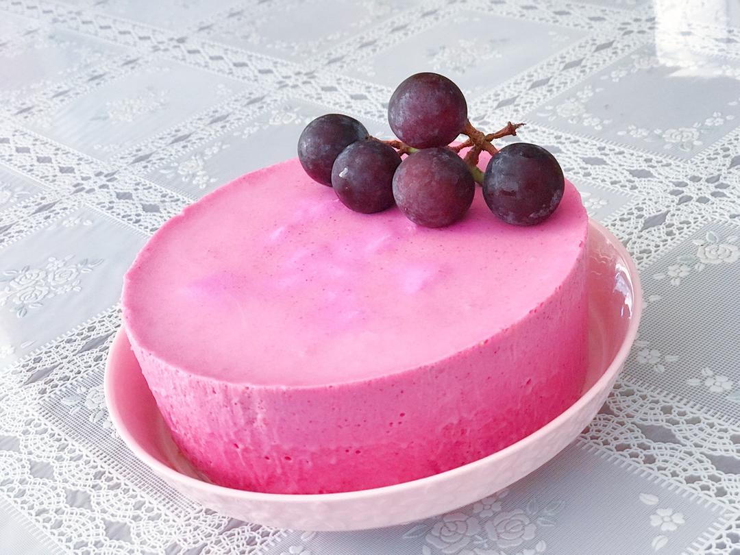 deergan做的火龙果芝士慕斯