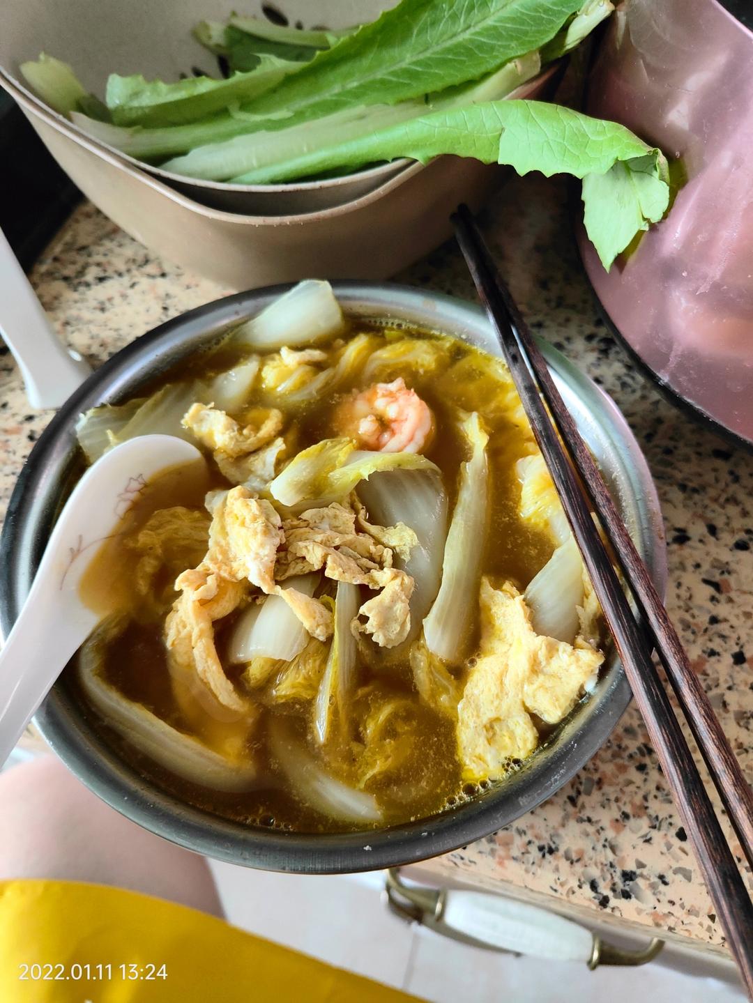 不放一滴油越喝越瘦娃娃菜三鲜汤❗️低脂瘦身