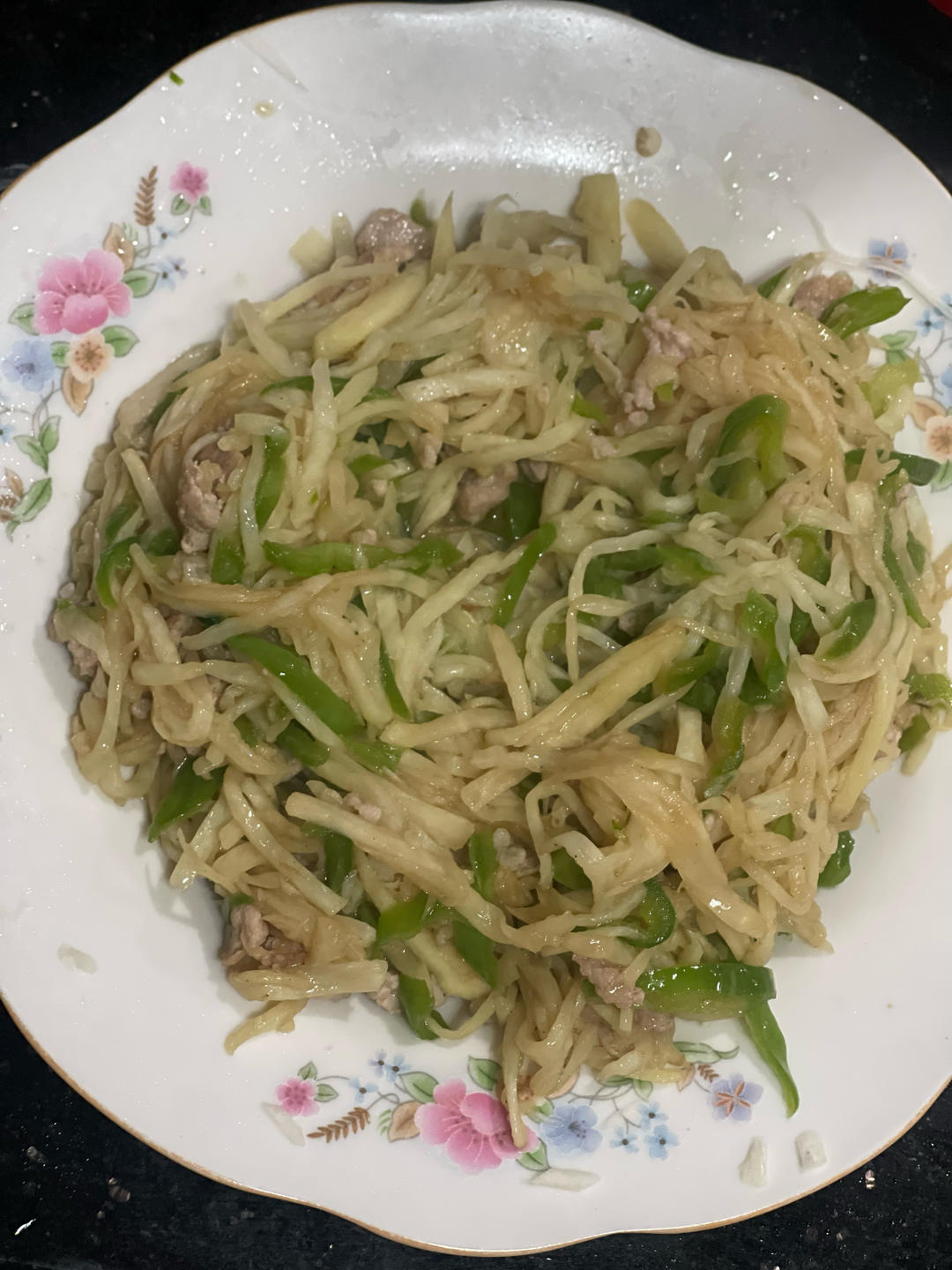 茭白炒肉丝