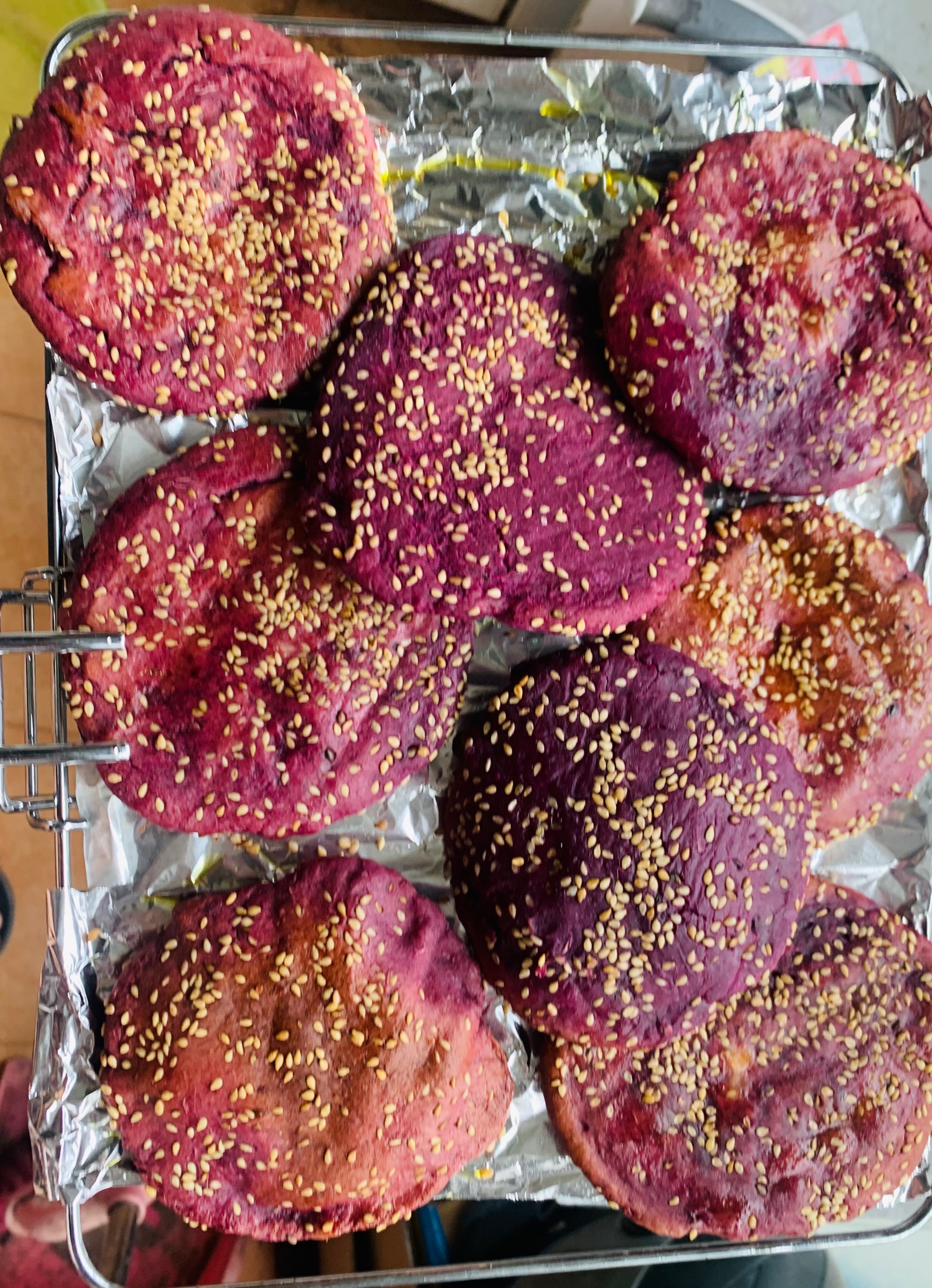 超简单紫薯饼（空气炸锅）的做法