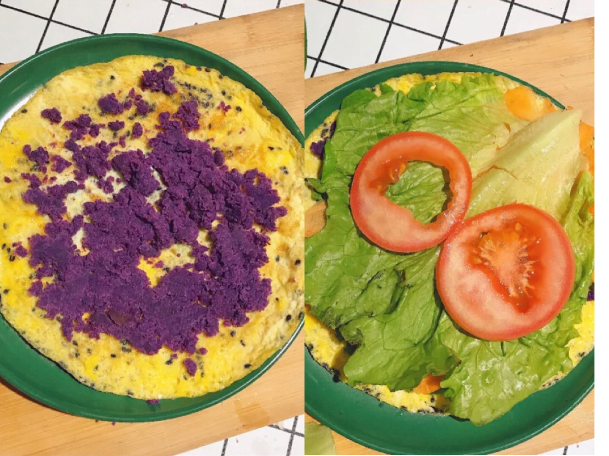 减脂餐❣️鸡蛋紫薯饼的做法 步骤3