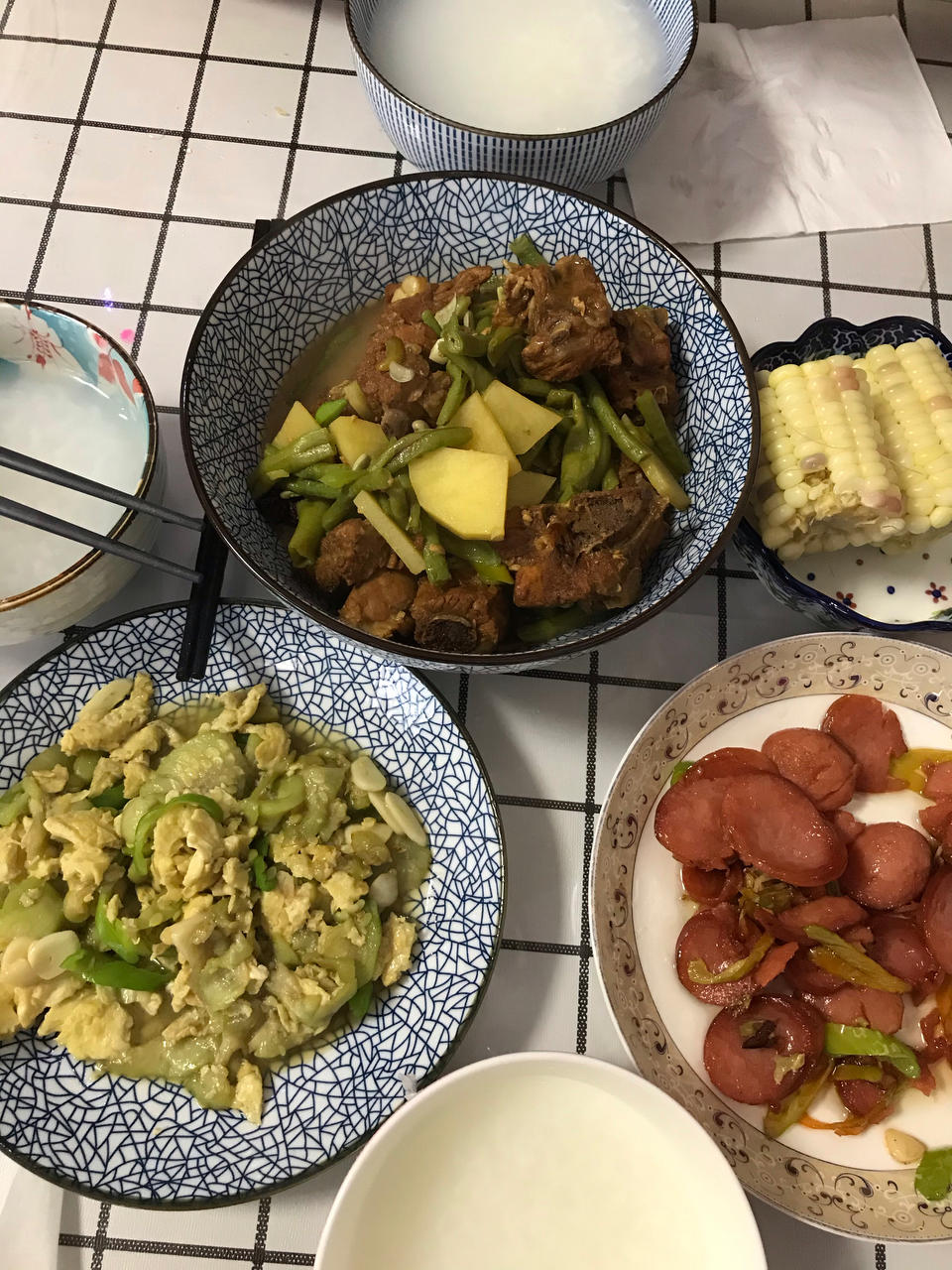 红烧排骨炖豆角