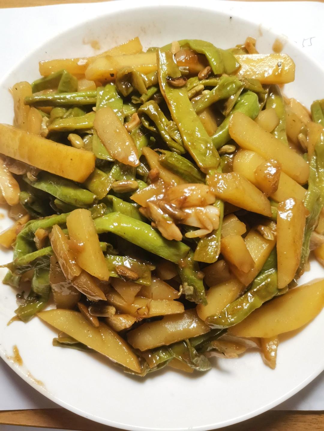 豆角炖土豆极简版💜