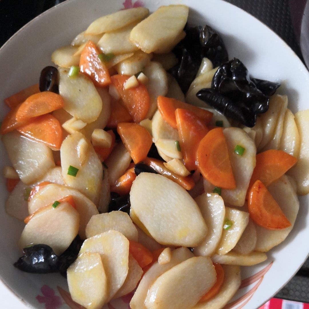 若一切归零做的山药炒胡萝卜