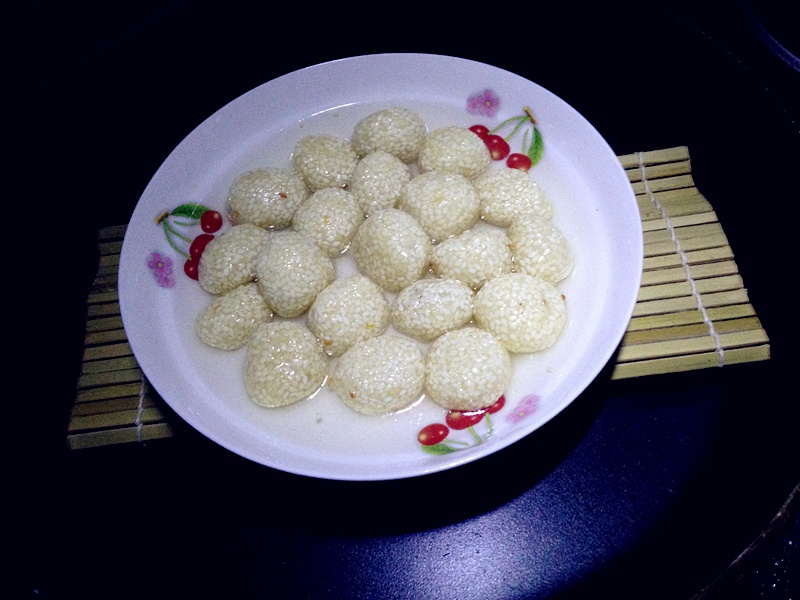 刘小白君做的糯米圆子