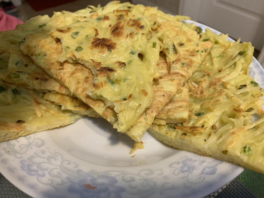 土豆丝鸡蛋饼