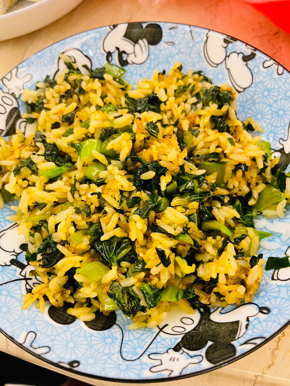 青菜炒饭，绝不发黄哦