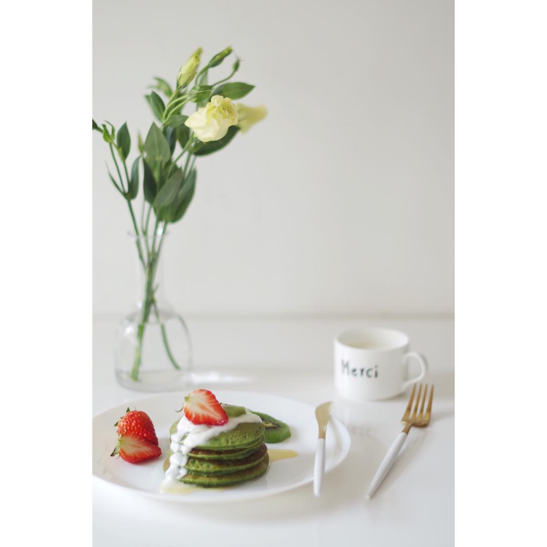 茬早餐8—抹茶松饼（无油）