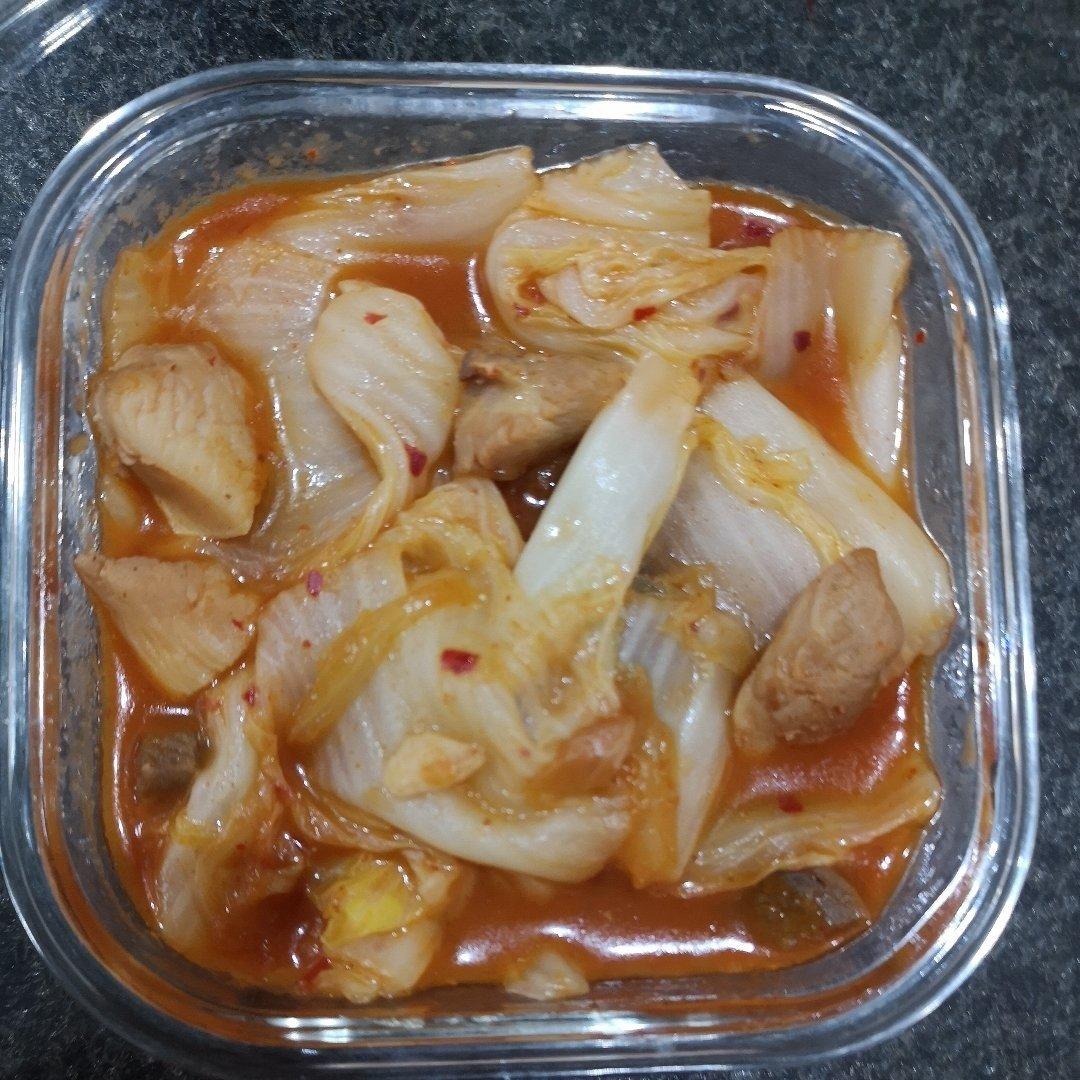 菜包单锅辣白菜玉米鸡肉饭【健康一锅端】