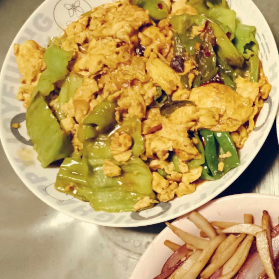超级下饭的虎皮青椒炒鸡蛋！三碗饭都不够
