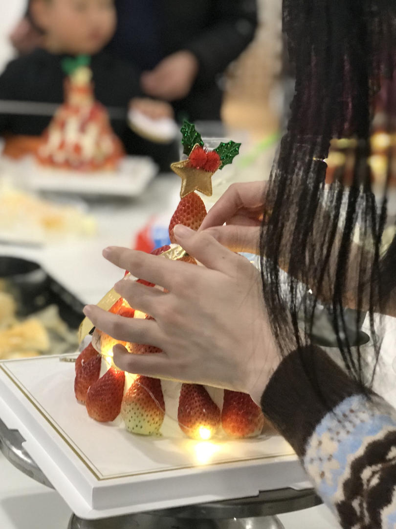 圣诞节经典草莓塔蛋糕