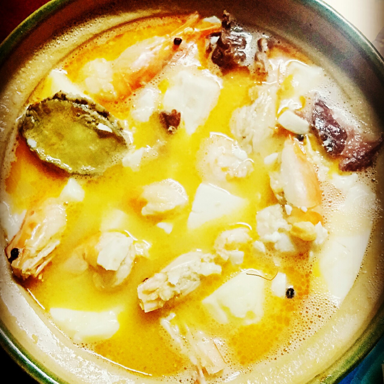 海鲜豆腐南瓜炖