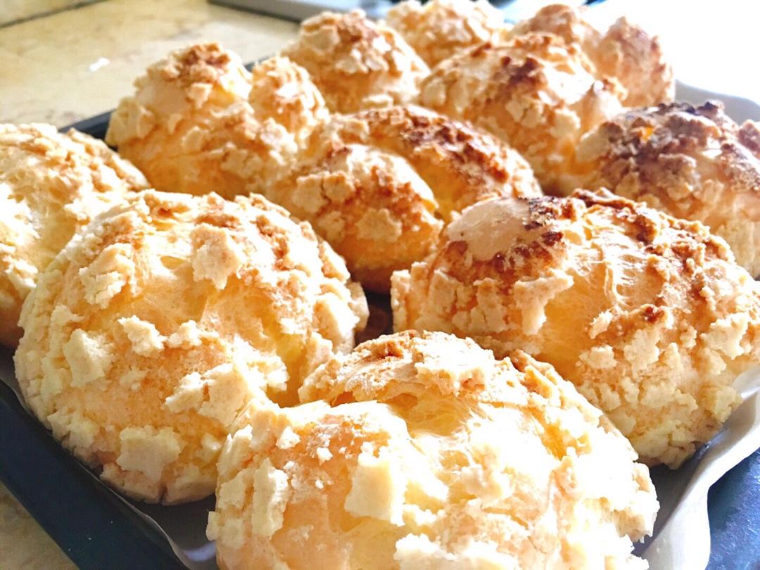 酥皮泡芙（8个小的，普通面粉，植物油）