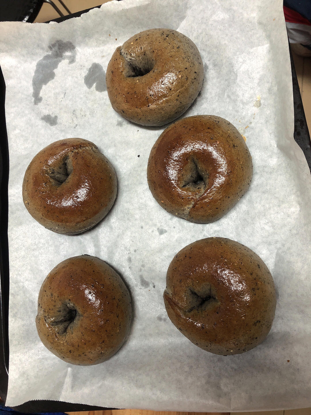 私藏🌟黑芝麻贝果🥯无油低糖低卡