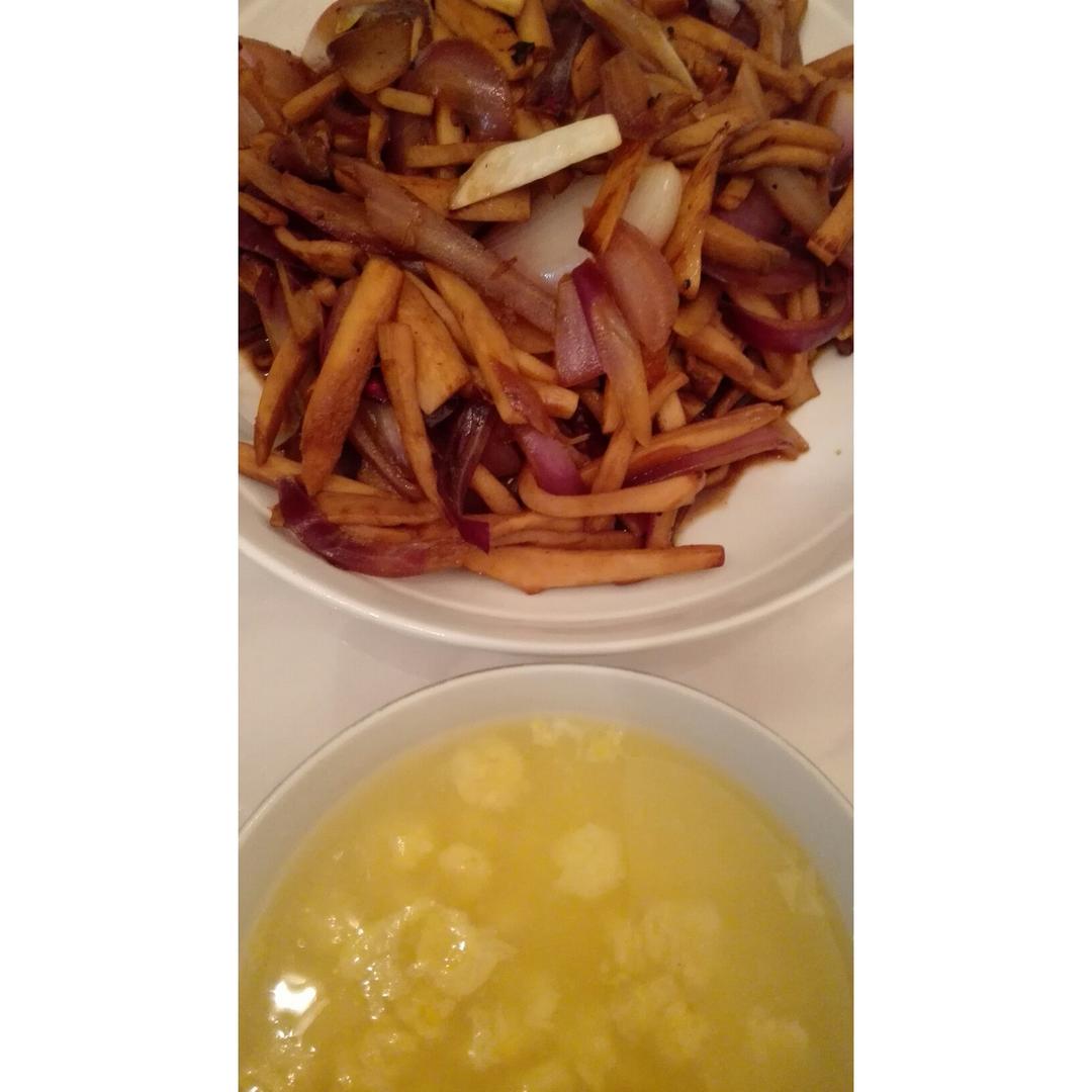 洋葱遇到杏鲍菇