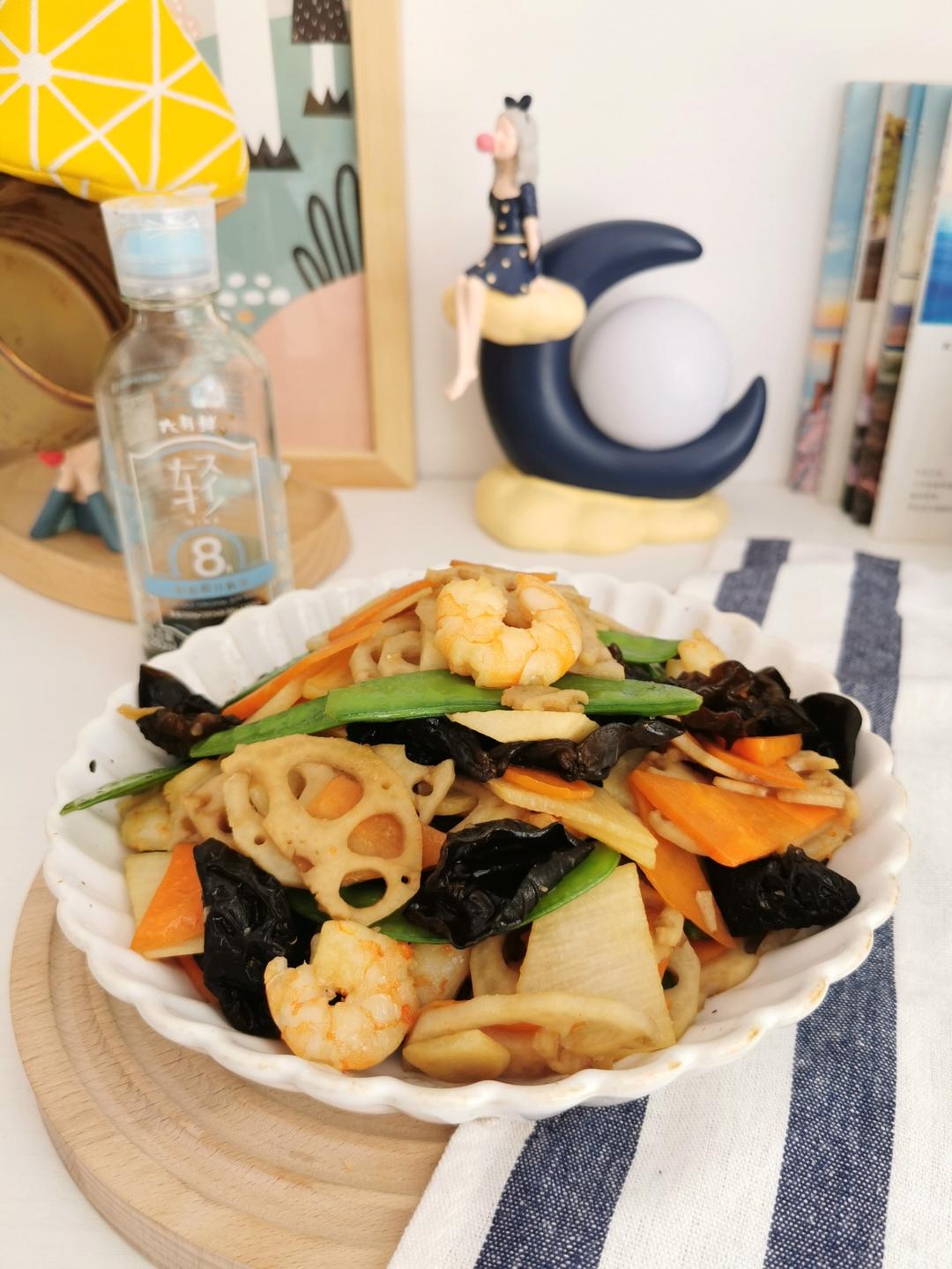荷兰豆炒虾仁#饭来全自动炒菜机#