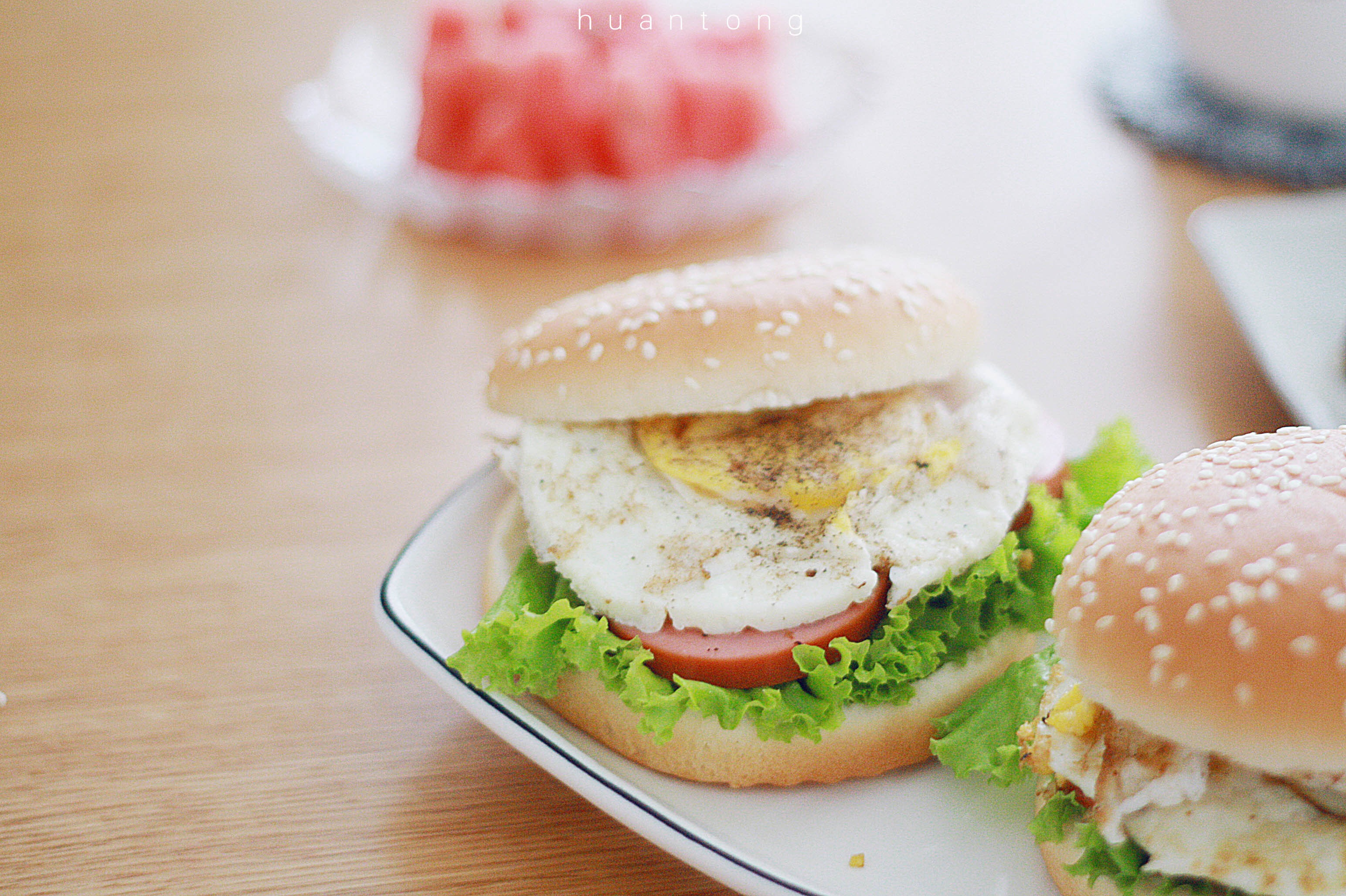 简易中式汉堡