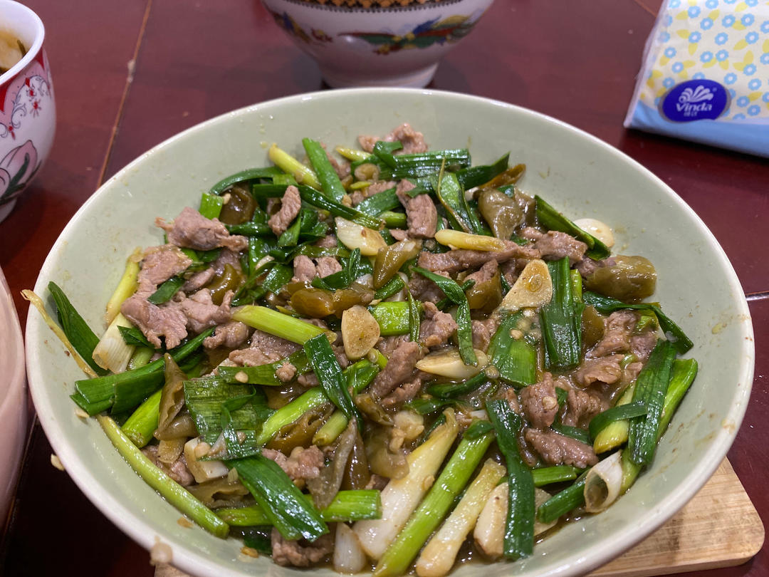 青蒜炒羊肉