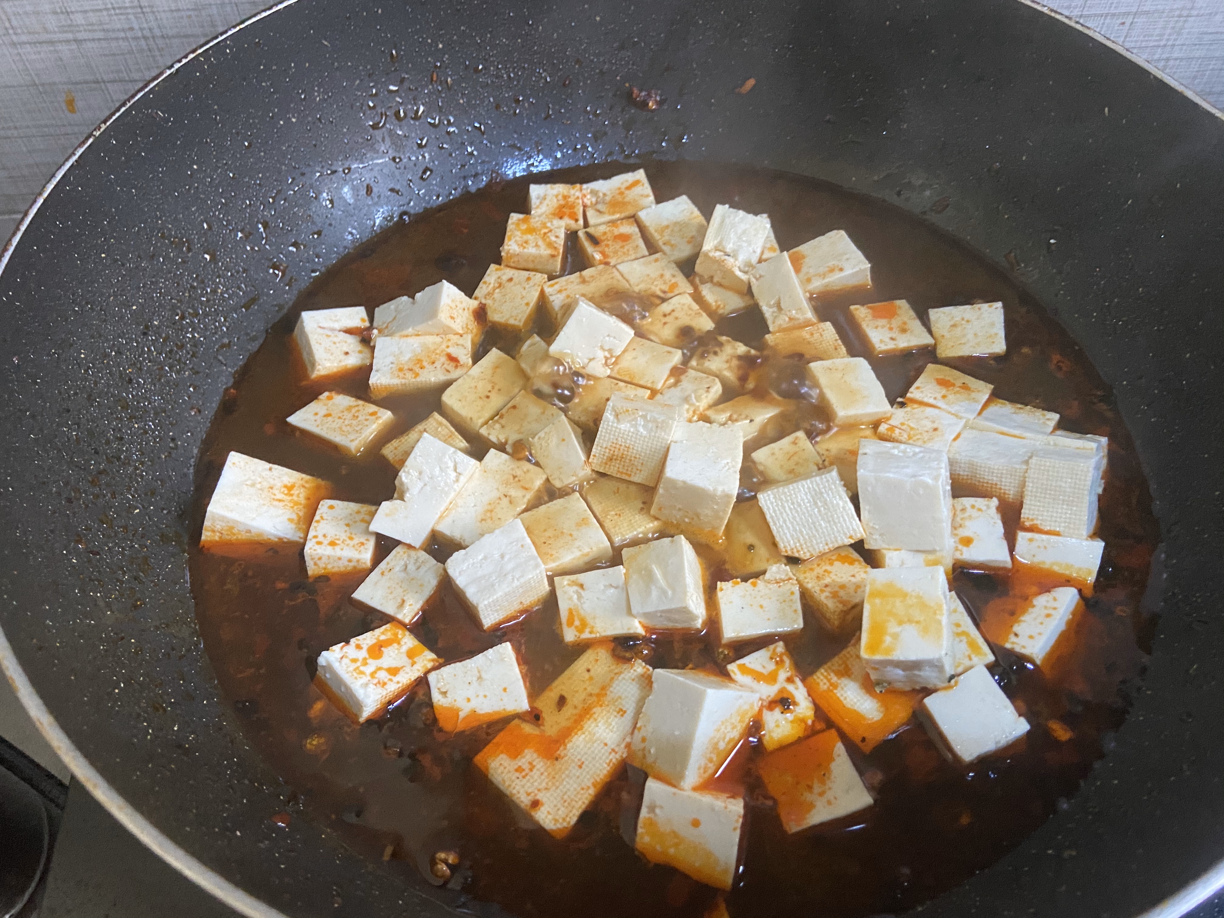 红烧豆腐 无肉末版的做法 步骤4