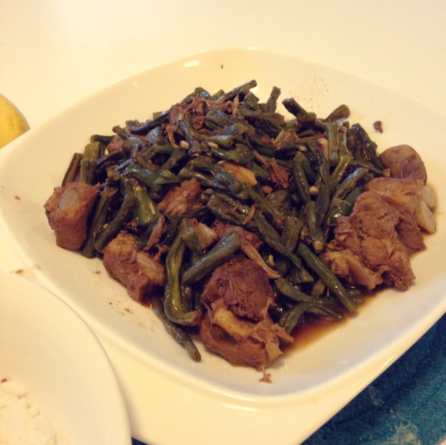 手撕豆角炒肉末