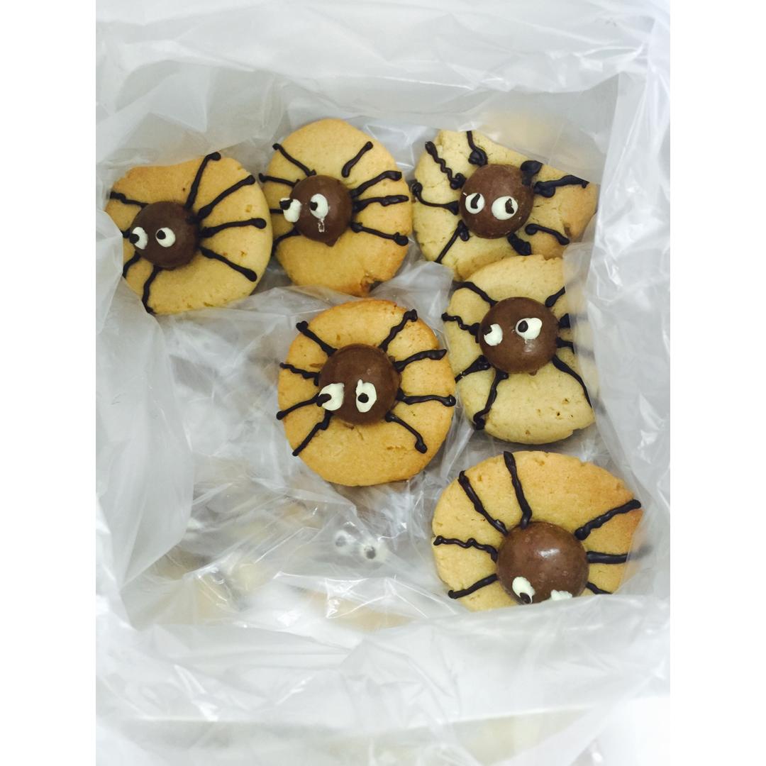 万圣节蜘蛛花生酱曲奇
